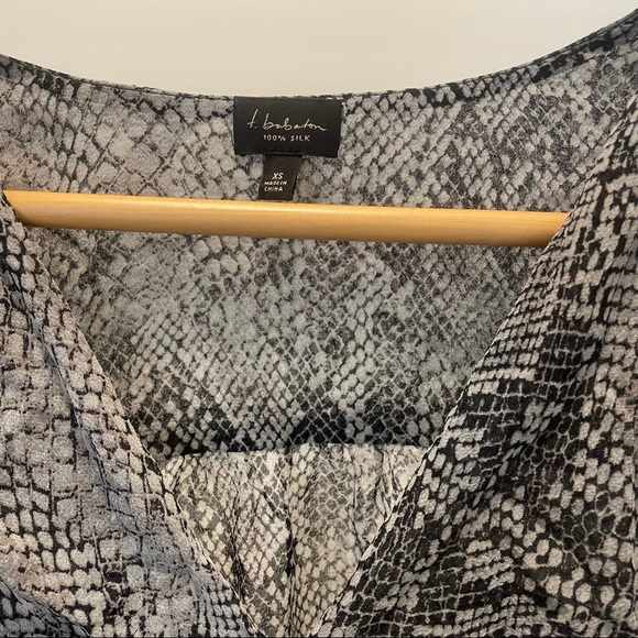 Aritzia T. Babaton Finley snakeskin silk blouse - Picture 3 of 7